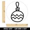 Christmas Xmas Ornament Zig Zag Doodle Self-Inking Rubber Stamp for Stamping Crafting Planners